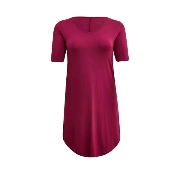 NEW TORRID Mini Super Soft Tee Shirt Dress Bosenberry Sz 3X Plus 22 24 Casual - Picture 2 of 9